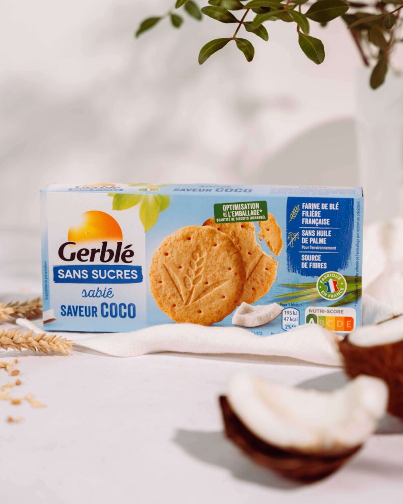 Gerblé cepumi ar kokosriekstu garšu bez cukura 132g - Image 2
