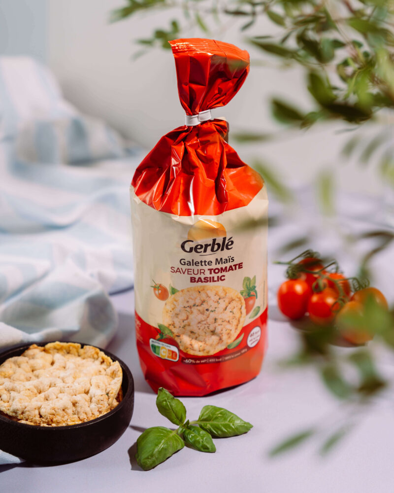 Gerblé kukurūzas galetes ar tomātu un bazilika garšu 123.5g - Image 2